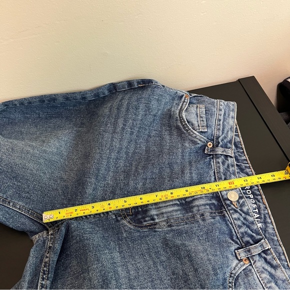 Aeropostale High Rise Wide Leg Jean | Raw Hem Denim - Picture 12 of 12